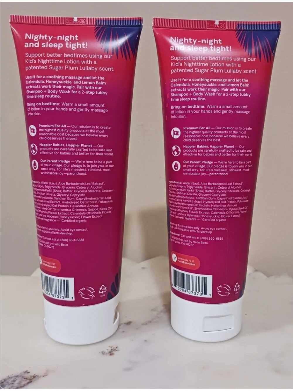 bello hello kids Nighttime Lotion - Sugar Plum Lullaby (Pink)